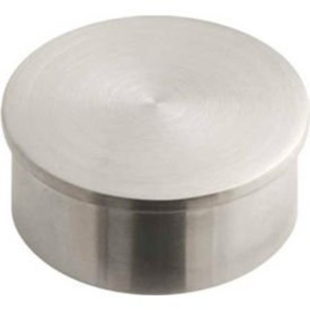 LAVI INDUSTRIES Lavi Industries, End Cap, Flush, for 1.5" Tubing, Satin Stainless Steel 44-600/1H